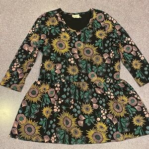 Mata Traders Black Floral Tunic